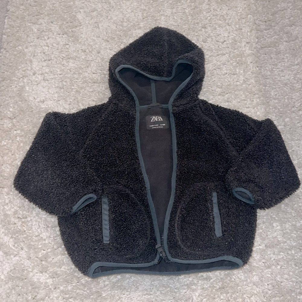 Zara toddler dark gray fleece 3-4 years. EUC